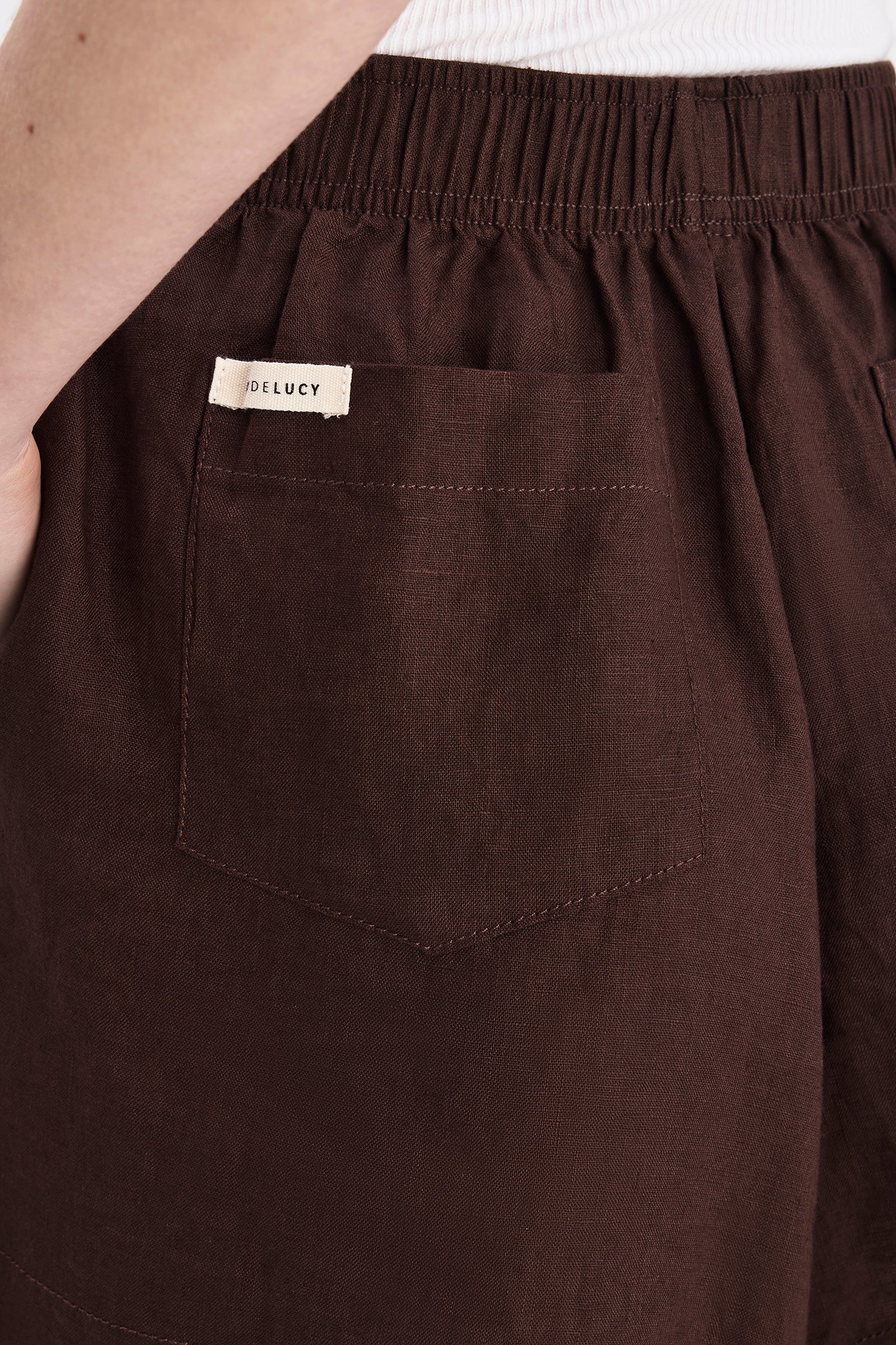 LOUNGE LINEN CROP PANT - Image 5