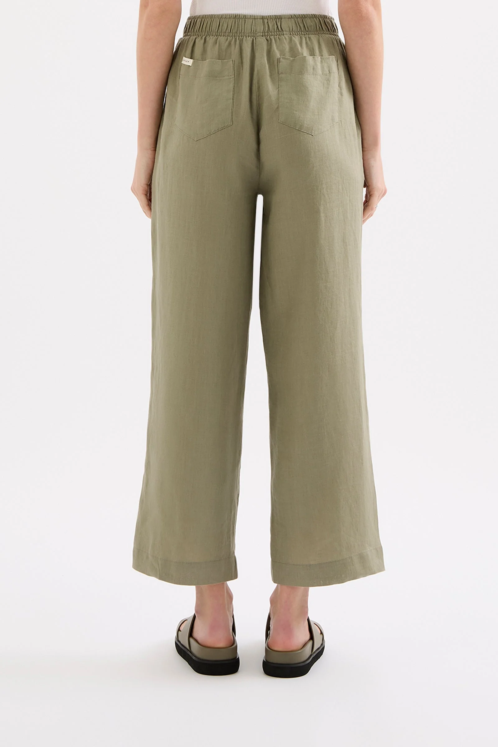 LOUNGE LINEN CROP PANT - Image 4