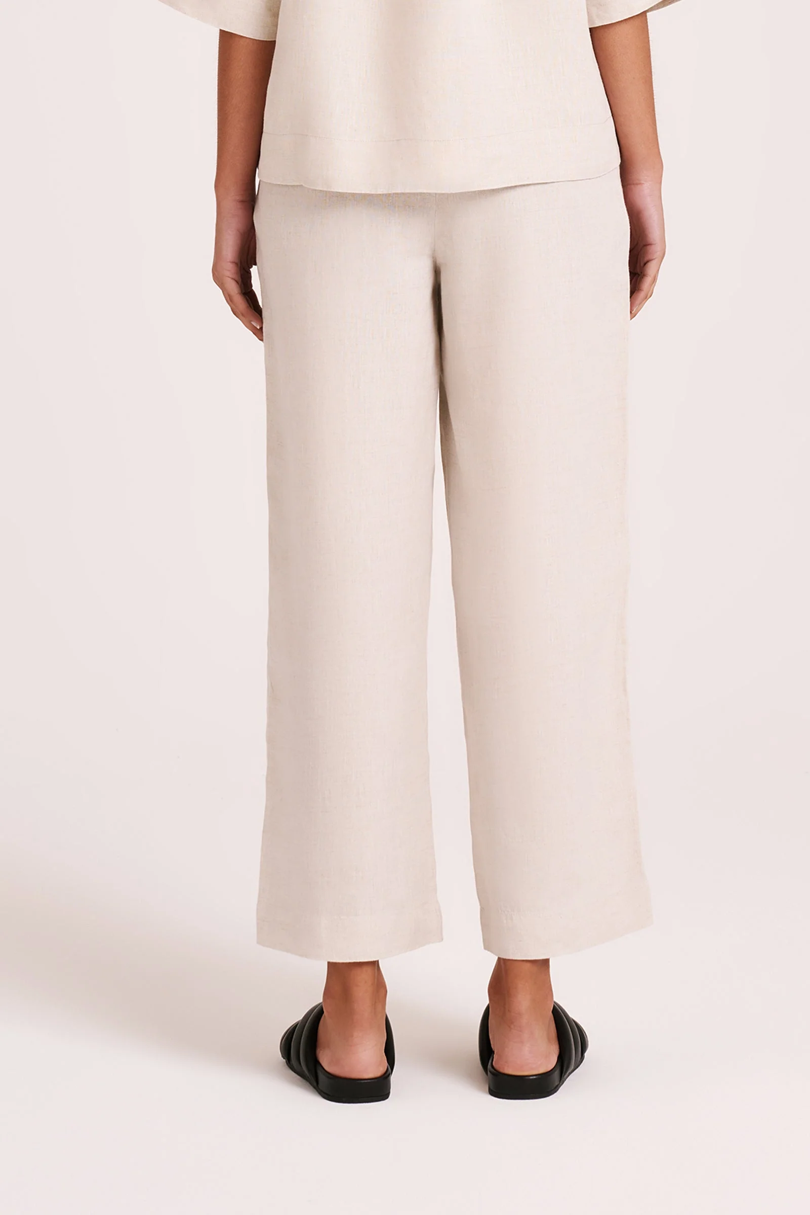LOUNGE LINEN CROP PANT - Image 4