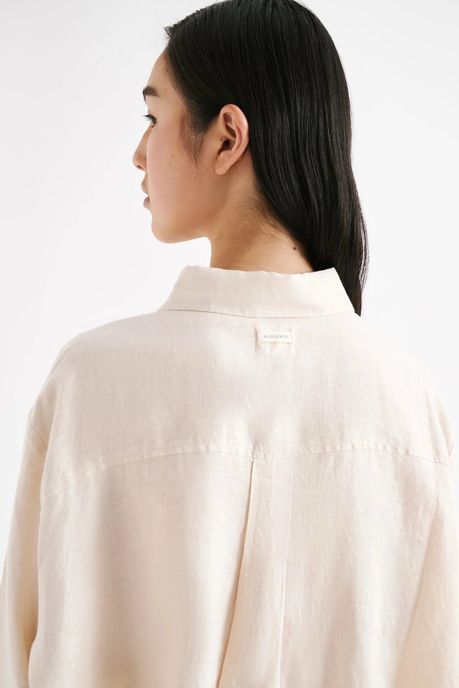 LOUNGE LINEN LONGLINE SHIRT - Image 6