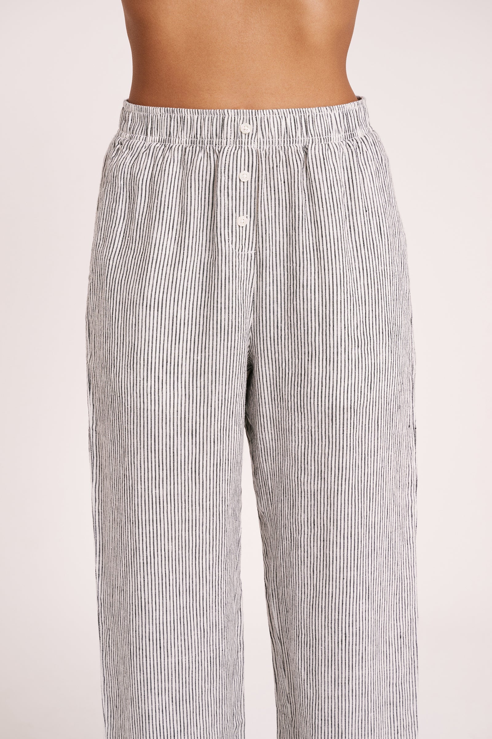 LOUNGE STRIPE LINEN PANT - Image 5