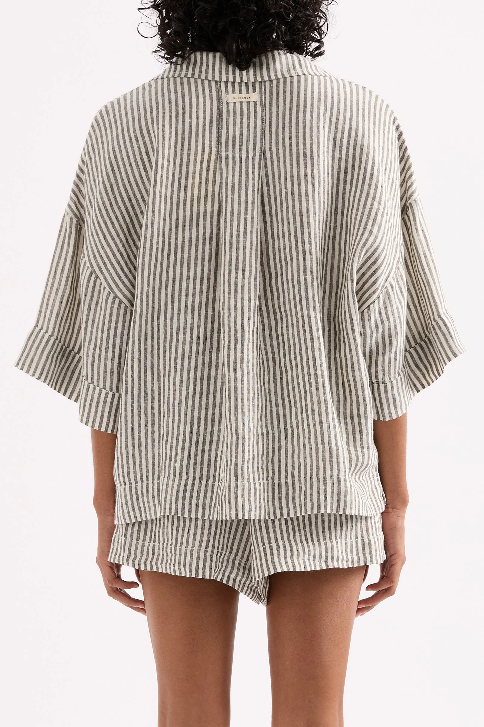 LOUNGE STRIPE LINEN SHIRT - Image 4