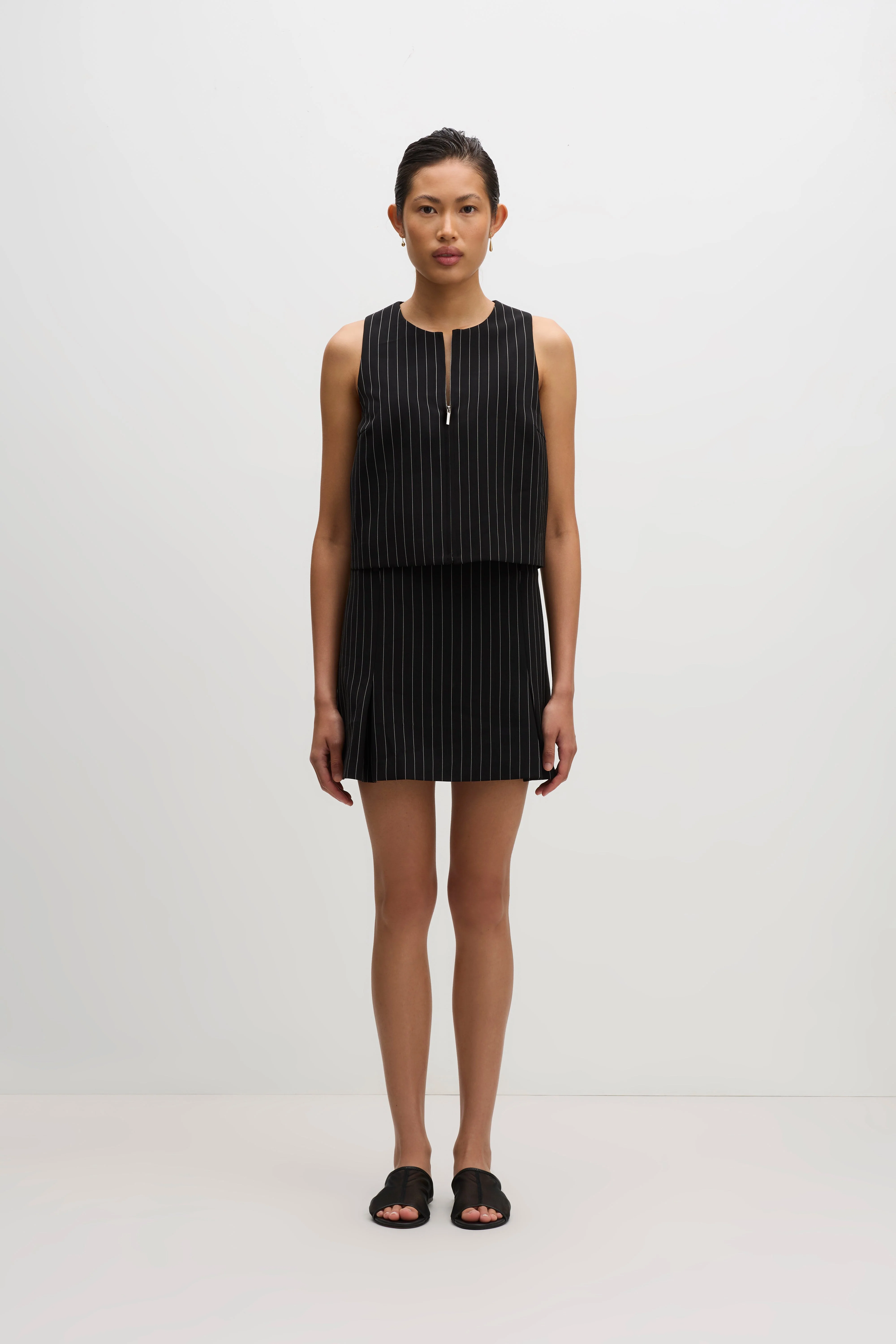 MAEVE PINSTRIPE MINI SKIRT - Image 6