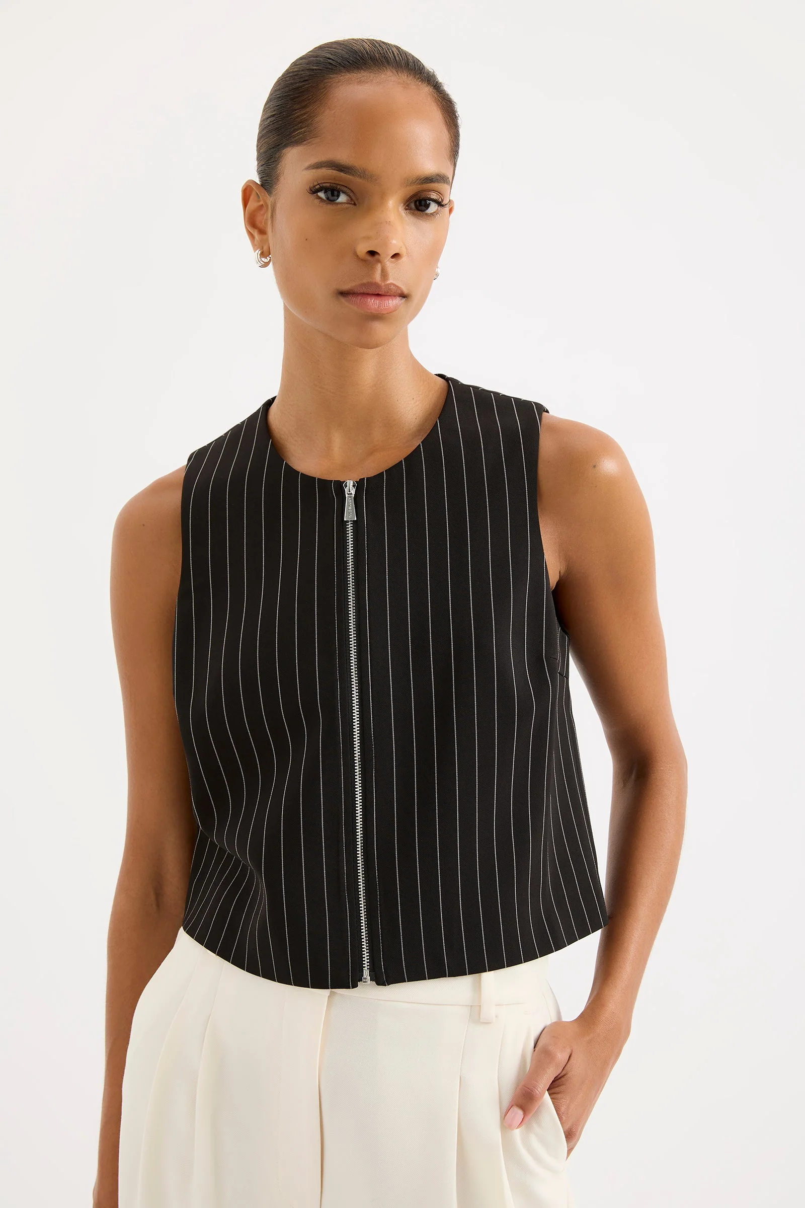 MAEVE PINSTRIPE VEST - Image 5