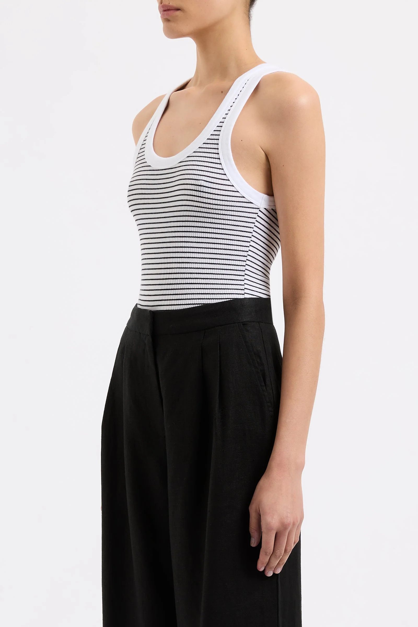 ORGANIC STRIPE RIB SINGLET - Image 9